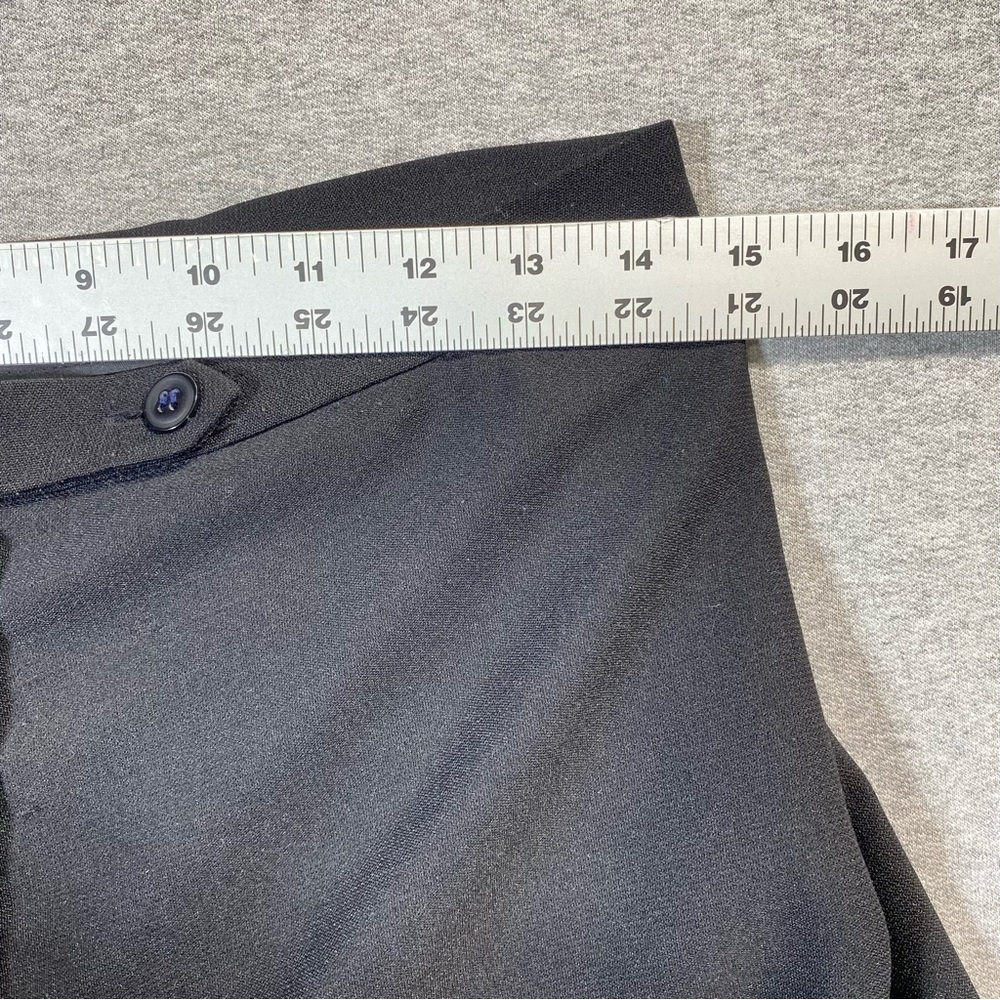 Donna Gray Dress Pants Women Sz 10 Black Straight Leg Hi Rise Business Slacks - Picture 11 of 13